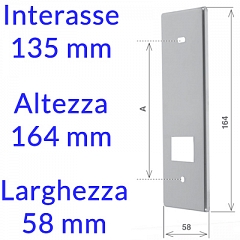011P1330 Inox interasse 135 mm (+1,30 €)
