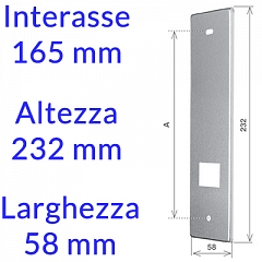 015P1630 Inox interasse 165 mm (+1,72 €)