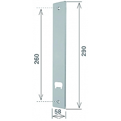 006P2630 Inox interasse 260 mm (+8,51 €)