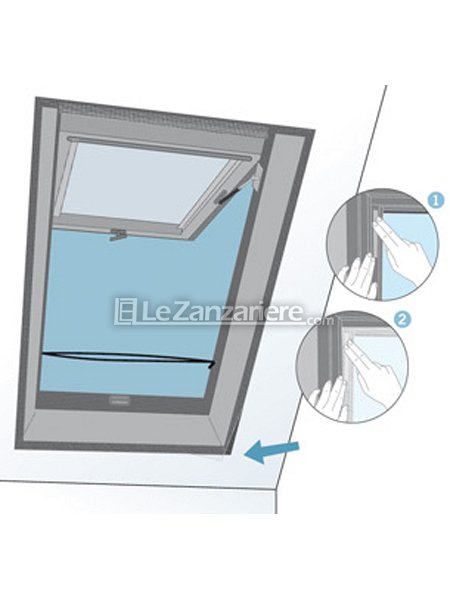 Le Zanzariere Zanzariera con zip per Mansarda
