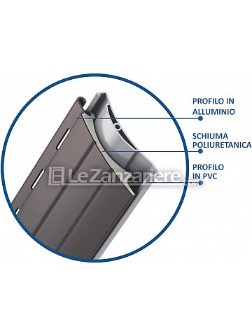 Le Zanzariere DUERO 40 con terminale in gomma
