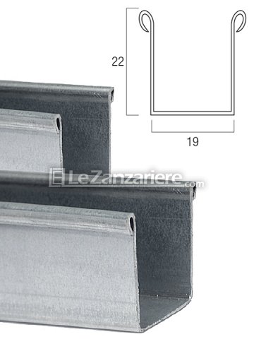 Le Zanzariere Guida in ferro zincato - 19 x 22 mm