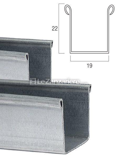 Le Zanzariere Guida in ferro zincato - 22 x 19 mm