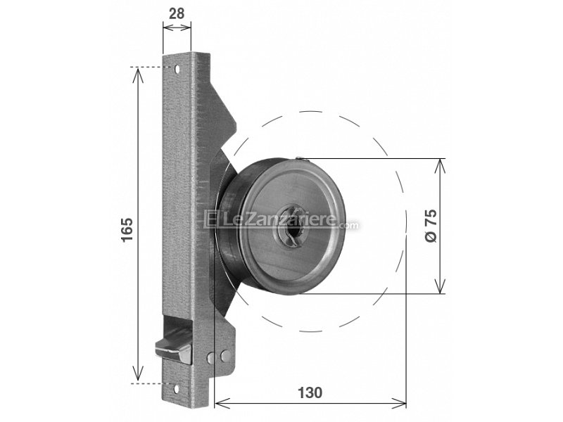 Avvolgitore Automatico Semincasso Per Cinghia - Nero, Interasse 165 Mm, Per Tende E Tapparelle - Foto 3