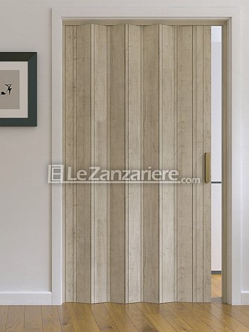 Le Zanzariere Porta a soffietto effetto legno