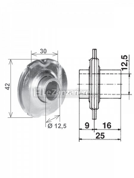 Stafer Cuscinetto a sfere per innesto 30 mm - decentrato (9-16 mm)