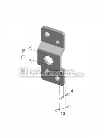 Stafer Staffa con foro 10 mm a stella