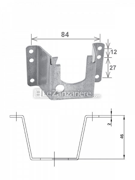 Supporto a legno piega 46 mm