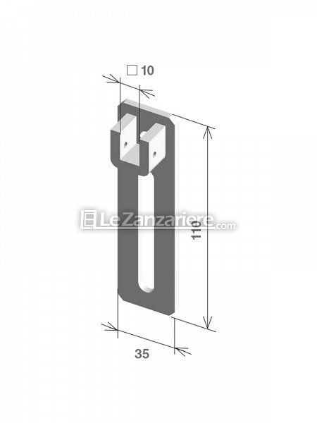 Supporto verticale asolato con sella quadro