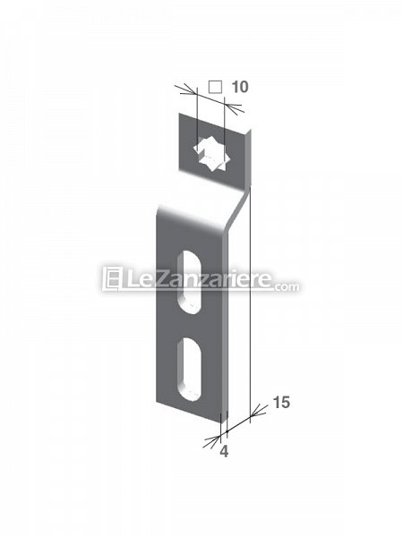 Supporto con foro quadro 10 mm a stella