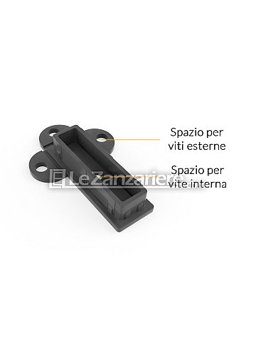 Le Zanzariere Squadrette di fissaggio (confezione da 2 pezzi)