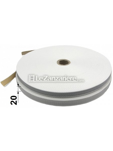 Le Zanzariere Cintino minimo ingombro bicolore grigio/beige 20 x 1,2 mm